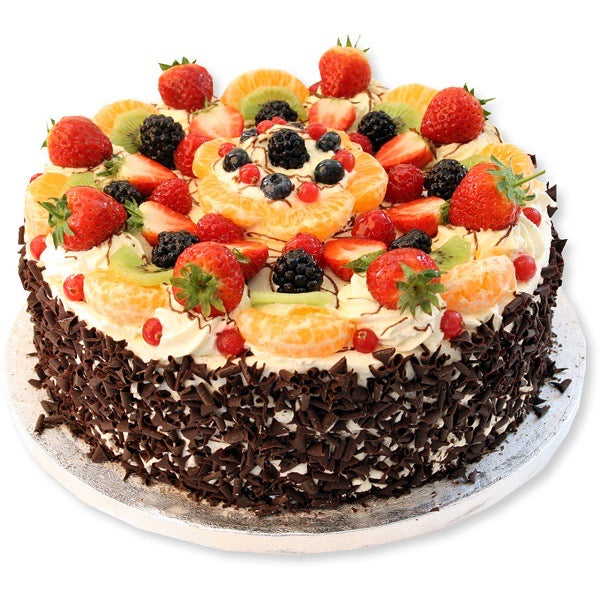 80 Rose Garden Chocolate Fruit Gateau Half Kg Eggless | Birthday Cake |  Anniversary Cake | Next Day Delivery : Amazon.in: Grocery & Gourmet Foods