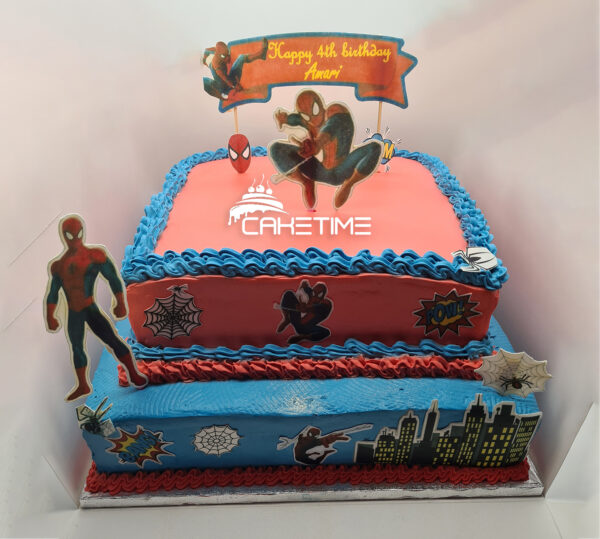 Spiderman Theme Cake